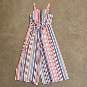 Girls Striped Jumpsuit